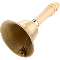 Drfeify Campana de Mano de Madera- Cena de Recepción Escolar de 8 cm Campana de Madera del Hotel de la Tienda de Madera…